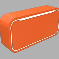 Stylish Orange Rectangular Check In Device With White Trim And Modern Design