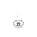 Modern White Ribbed Circular Pendant Light With Sleek Design For Interior Lighting 3d model