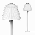 Chic Floor Lamps With Frosted Shades And Circular Accents