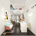 Stylish Nail And Eyelash Salon Store In Shopping Mall With Modern Interior