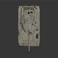 Military Armored Tank Vehicle With Desert Camouflage Turret Antenna And Tracks