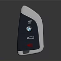 Sleek BMW Car Key Fob With Chrome Accents And Logo Design Features
