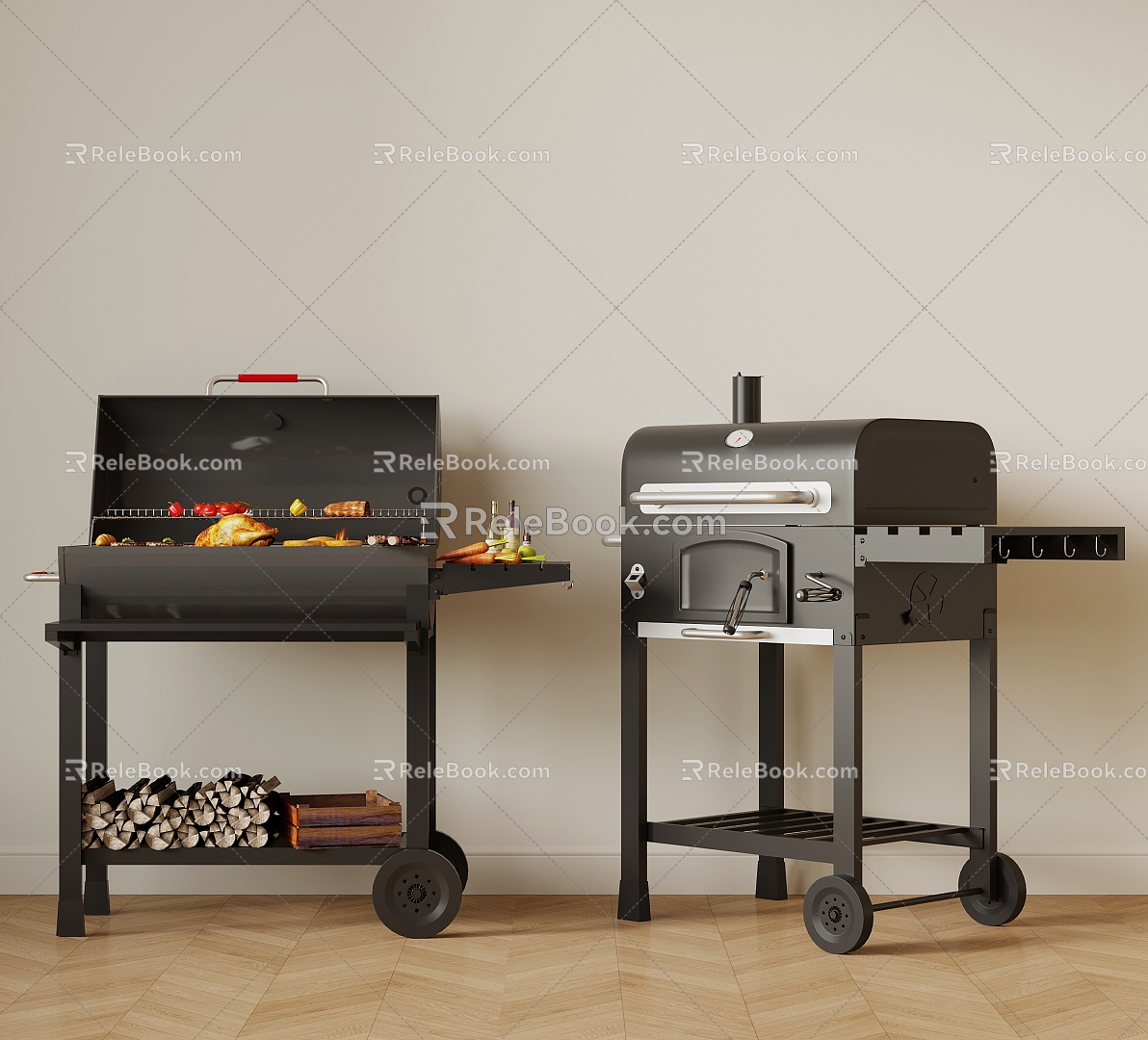 Modern Grill Grill Barbecue Grill Grill Table 3d model