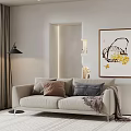 Modern double sofa 3d model