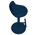 Modern Bar Stools With Adjustable Height Metallic Frame And Round Base Design 3d model