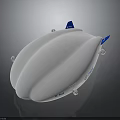 White Fish Shaped Marine Character With Blue Fins And Ocean Theme Design Object