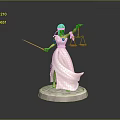Lady Justice Statue Holding Scales And Sword In White Robe On Pedestal
