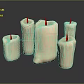 Lit Candles With Dripping Wax In Various Shapes And Sizes For Home Use