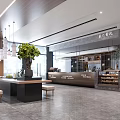 Modern Elegant Milk Tea Shop Interior Design With Open Counter Green Plants And Hanging Lights