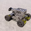 Industrial Mobile Robot Equipment With Metal Structure And Durable Wheels 3d model