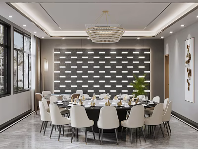 Modern Restaurant Out 3d model