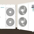 Efficient White Daikin Air Conditioner Fans Two Outdoor Units with Dual Blades