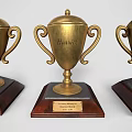 Modern Trophy Prizes Gold Cup 3d model