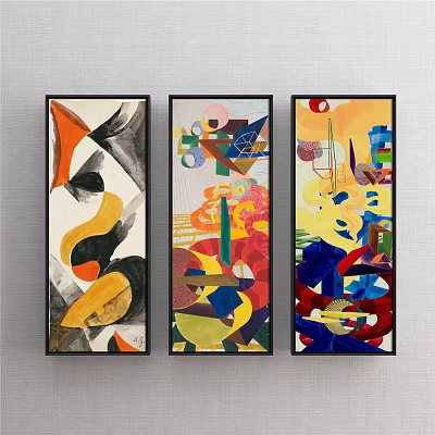 Modern abstract painting simple red restaurant abstract 3d model Modern abstract painting simple red restaurant abstract 3d model