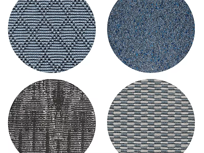 Various Round Rugs With Different Patterns And Textures For Home Decor 3d model