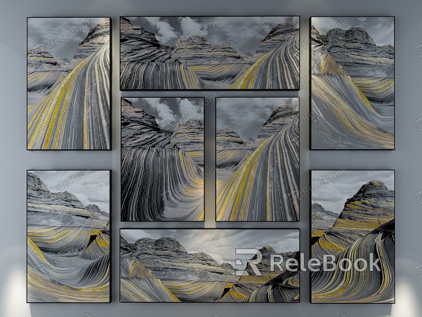 modern landscape painting decorative painting model