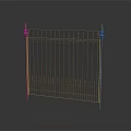Ornate Wrought Iron Fence With Spiked Top Vertical Rails And Decorative Design