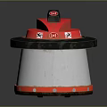 LEI JING Game Character Prop Featuring Red Device Star Emblem Black Base And Connector