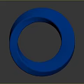Modern Minimalist Blue Ring Shaped Decorative Ornament Set For Home Interior Decoration