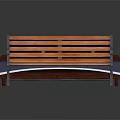 Brown Leather Sofa Blue Ottoman And Wooden Bench With Metal Frame