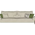 Modern double sofa 3d model