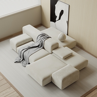 Modern Combination Sofa 3d model