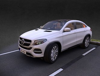 Hyundai Mercedes GLE two-door sports car 3d model