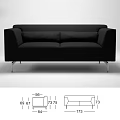 Double sofa 3d model