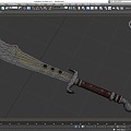 Knife Big Knife Long Knife Machete Long Handle Knife Sword Battle Knife Cold Weapon Simple Model Knife Low Model Knife Low Face Number Knife Game Knife Cartoon Knife Treasure Knife 3d model