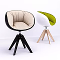 Modern Accent Chairs Design With Beige Black White Green Seats And Tripod Bases
