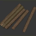 Several Brown Wooden Sticks With Textured Surface And Smooth Finish On Dark Background