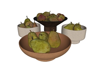 Modern Fruit Plate Fruit Ornaments 3d model