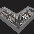 Modern Specialty Store Interior With Bright Lighting Appliance Displays And Shelves