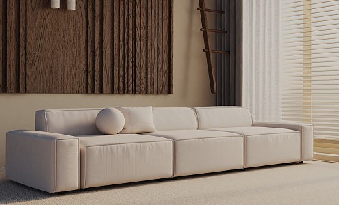 Modern three-seat sofa 3d model