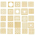 New Chinese-style openwork window 3d model