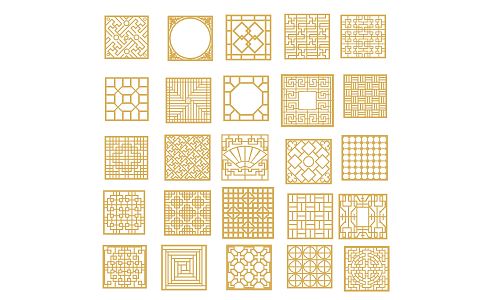 New Chinese-style openwork window 3d model