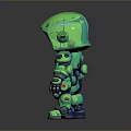 Robot Assistant Small Robot Butler Robot Butler Figure Game Figure 3d model