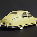 Vintage Yellow Classic Car With Sleek Body And Retro Design Features