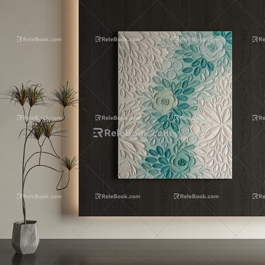 modern decorative painting 3d model