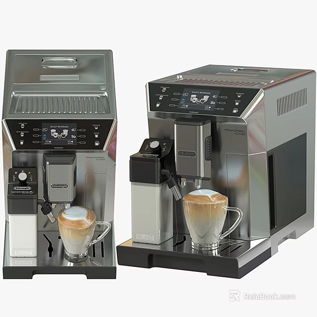 Household Appliances Modern Coffee Machines with Digital Display Making Fresh Coffee at Home 3d model 