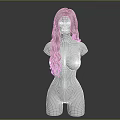 Game Movie Female Character With Golden Long Curly Hair And Black Background