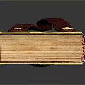 Elegant Decorative Storage Box With Red Strap And Golden Carved Patterns For Daily Use