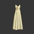 Elegant White Long Sleeveless Dress With Button Front And Textured Fabric