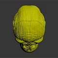 Highly Detailed Gray Ape Head 3D Model With Realistic Facial Features