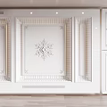 Elegant White Ceiling Design With Ornate Patterns Paneled Sections And Recessed Lighting