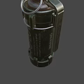 Black Military Metal Tactical Grenade With Detailed Combat Structure Design