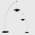 Modern Arched Floor Lamps With Black Shades And Minimalist Design For Home Decor