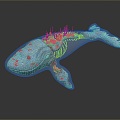 whale cartoon whale mammal marine mammal marine animal fish freshwater fish marine fish 3d model