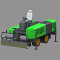 Green And Black Riding Road Roller With White Seat Yellow Wheels For Construction Use