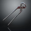 Rusty Metal Hardware Pliers With Long Handles And Vintage Design